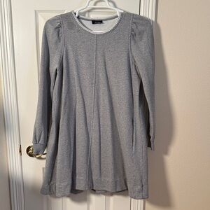 Me+Em Light Gray sweatshirt Swing Tunic Dress, size 16